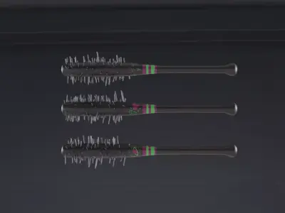 Baseball Bat Low-poly 3D model