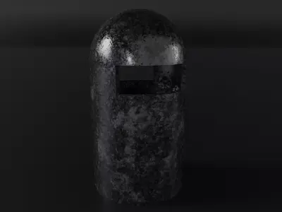 Metal Bin Free low-poly 3D model