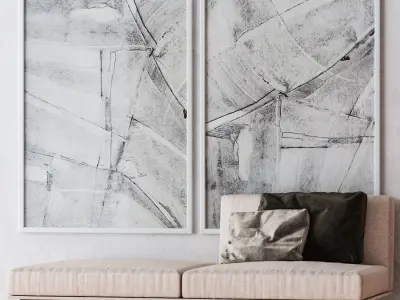 Set of large wall paintings  582 3D model