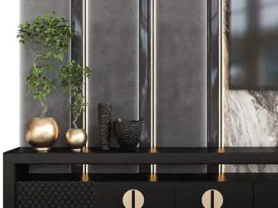 Tv Wall 05 3D model
