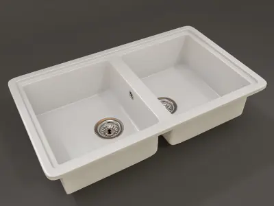 Composite White Sink 3D model