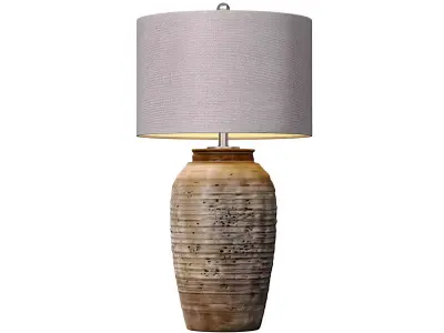 Maddox Aged Rustic European Provence Nightstand Table Lamp 3D model