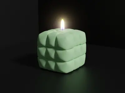 Puffy Candle 3D model