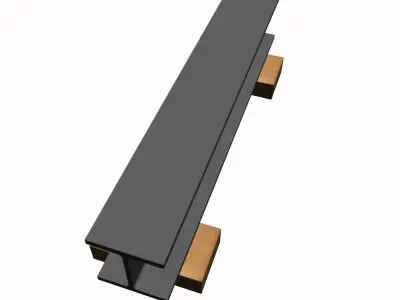 W4 Wide Flange Beam 3D model