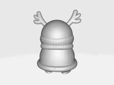 Reindeer Pikachu Christmas 3D Print Festive Pikachu Figurine 3D print model