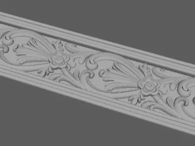Central decor ornament for furniture 3D model 614