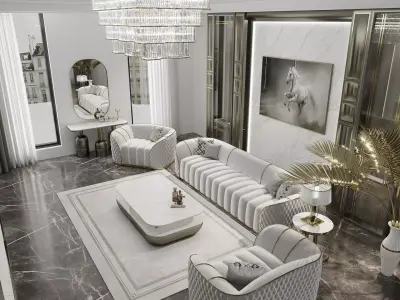 ONYX LIVINGROOM SET Low-poly 3D model