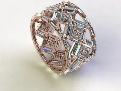 3d Bracelet ring 3D print model