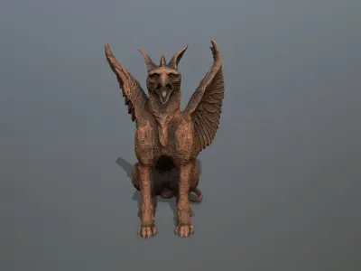 Statue Creature Low-poly 3D model