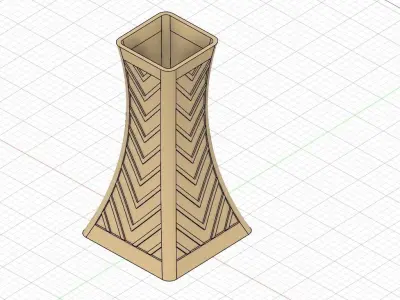 Pen holder - vase 03  Free 3D print model