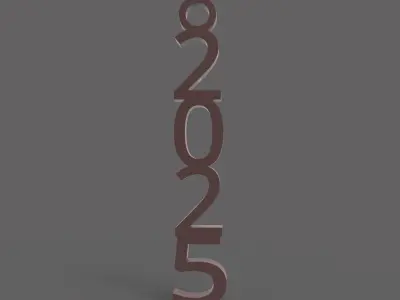 happynew year 2025 decor  3D print model