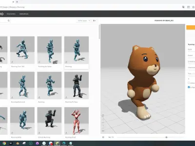Character001 Animated Bear 3D  Low-poly 3D model