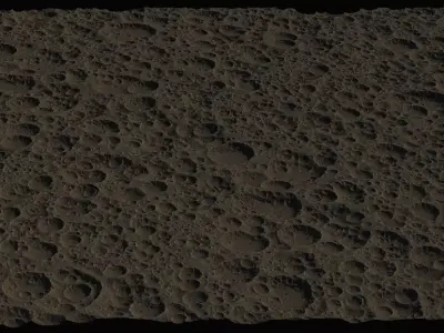 High-polly Crater Battlefield 3D model