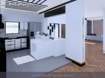 Living Area with using White Theme 3D model