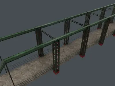 Metal Bridge Game Ready PBR Low-poly 3D model