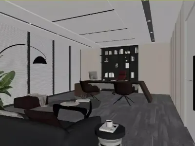 Modern Minimalist Office 3D model