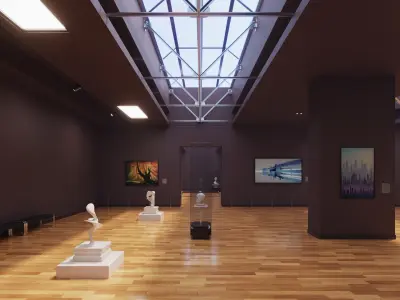 Art Gallery Showroom interior 3D model