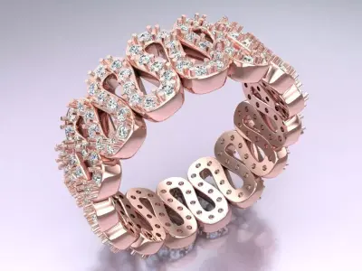 Diamond Ring - Womens Rings - N311320 3D print model