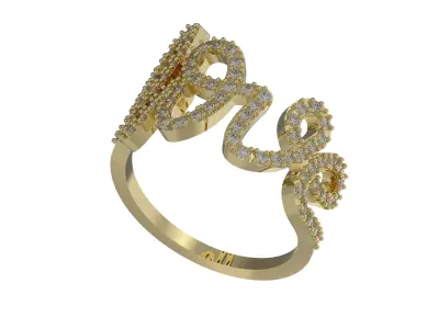 love ring 3D print model