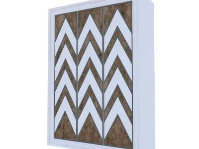 3D classic wardrobe 03 model Low-poly 3D model