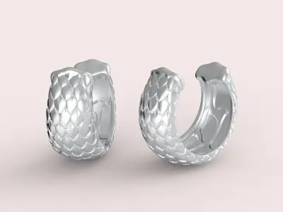 Printable  earring cuff - snake 3D print model