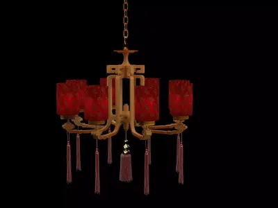 Chinese palace lantern  Low-poly 3D model get