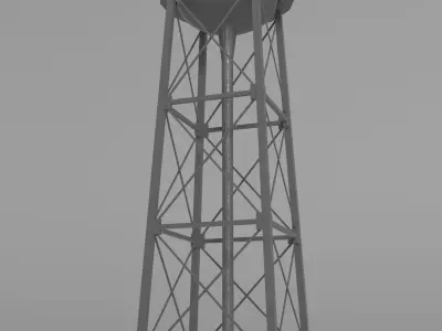 Water Tower Free low-poly 3D model
