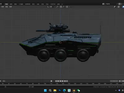 4k futuristic concept sci-fi design armored car 3D model