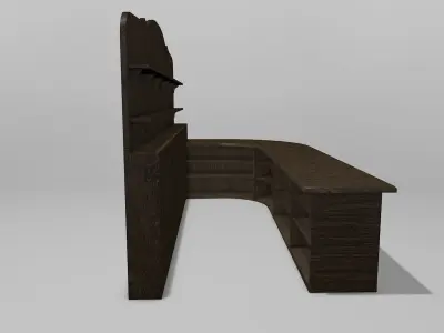 Bar Counter Low-poly 3D model