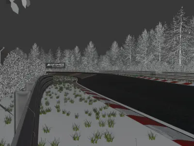 Racetrack 3D Model Nurburgring Karussell 3D model