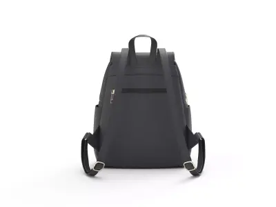 Leather Backpack Purse Low-poly 3D model