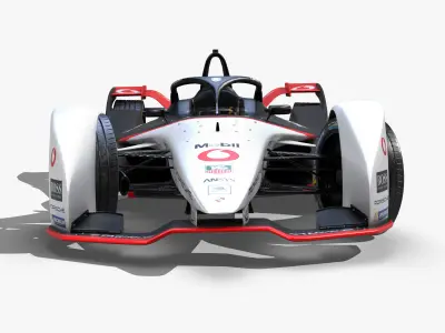 Porsche Formula E 2020 Low-poly 3D model