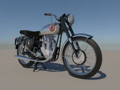 BSA M24 Gold Star Low-poly 3D model
