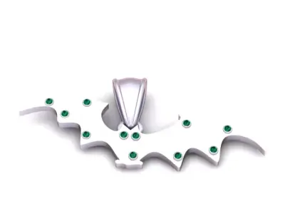 Golden Bat Pendant  3D Printable Model 3D print model