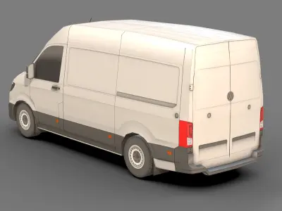 Low-poly Volkswagen Crafter 3D Models Low-poly 3D model