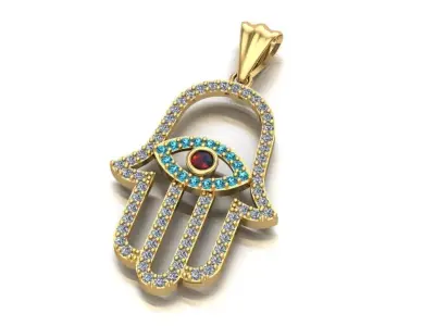 hamsa pendant 3D print model