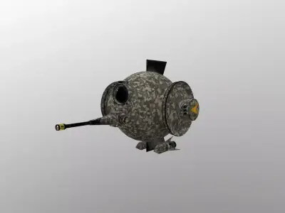 BattleBot Military  Free low-poly 3D model