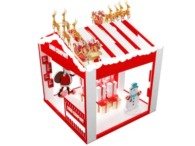  Christmas kiosk booth a65 3D model
