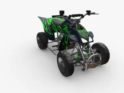 Quad bike v2 Low-poly 3D model