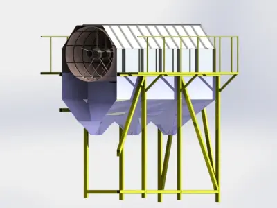 ROTARY MINE SCREEN 3D model