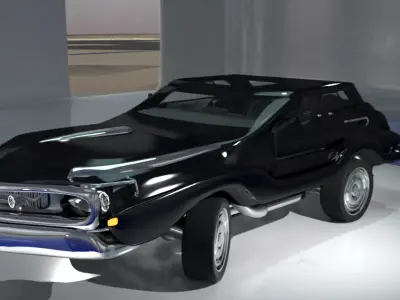 fantasy muscle car 3D model