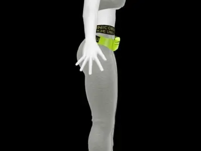 Sporty Woman attire  Low-poly 3D model