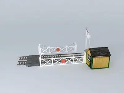 Eco Rail Track Crossings Old Steam Days Free 3D model