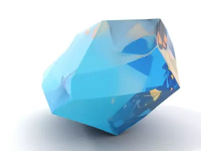 Prismatic Gemstone model pack Low-poly 3D model