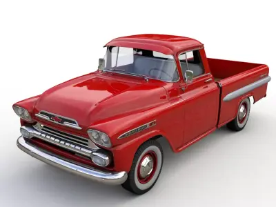 CHEVY 3100 APACHE PICKUP TRUCK  FLEETSIDE 1958 3D model