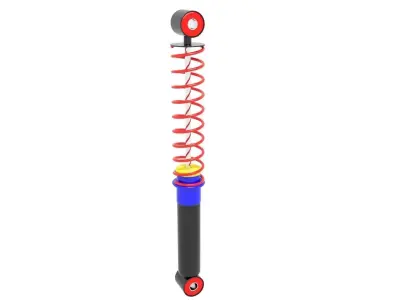 shock absorber with spring 3D model