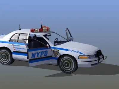 Police Patrol Car Low-poly 3D model