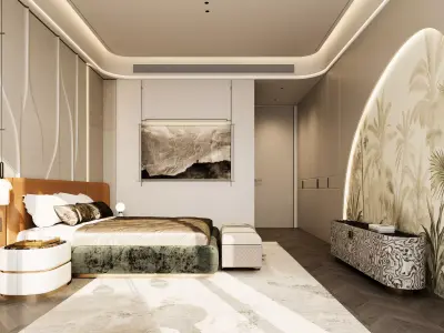 Modern Bedroom 3D Model 3D model