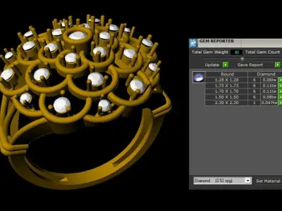 Premium diamond Ring  3D print model