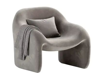Sculptural Modern Lounge Chair 2 3D model